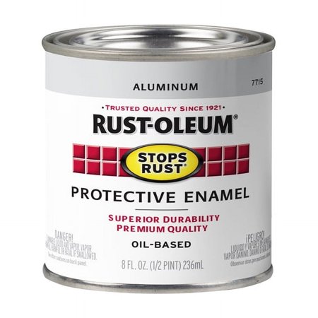 1 Pc, Rust-Oleum Stops Rust Aluminum Protective Enamel 0.5 Pt