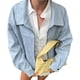 thumbnail image 3 of Abrigo Informal de Ante con Solapa y Larga para Mujer, Chaqueta Holgada A para , Otoño e Invierno Azul L, 3 of 8