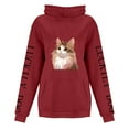 thumbnail image 4 of Ladies' Fashion Kitty Letter Sleeves Hoodie Women Clothes Patterns Lightweight Pullover Drawstring Sweatshirt Hoodies Long Winter Hooded Thin Sweatshirt Women Womens Winter Sweatshirts Hoodies Sleep, 4 of 4