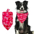 thumbnail image 6 of Yirtree Valentine's Day Dog Bandana Triangle Bib Scarf with Lip Heart and Love Patterns Reversible Pet Neckerchief Accessories for Dogs Cats Pets, 6 of 8