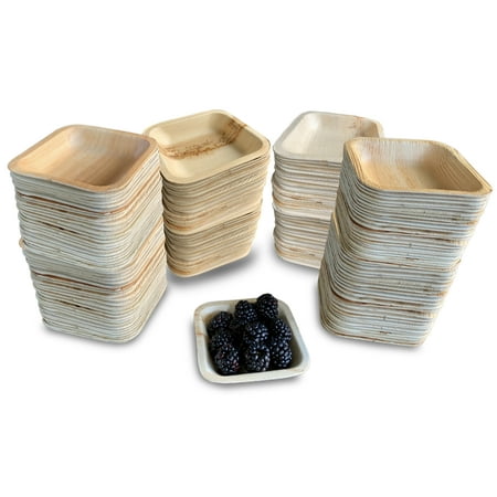 

Raj Disposable Palm Leaf Bowls [200-Pack] 4 Square Bowl Strong and Reusable Party Bowls - Decorative Compostable Tableware for Lunch Dinner Birthday Camping Outdoor BBQ Picnic Parties