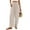 Beige_BO20, variant on Linen Pants Women Casual Spring Summer Wide Leg Palazzo Pants with Pockets High Waisted Comfy Loose Lounge Beach Trousers Vermilion XL