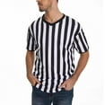 thumbnail image 6 of Blarkrus Soccer Refer T Shirt Striped Soccer Ref Costume Jersey V-Ne Sport, 6 of 8