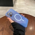 thumbnail image 7 of Solennerer Phone Case Applicable for IPhone 15promax Mobile Phone Case Ice Mist Magnetic Suction IPhone14 with Its Own Lens Film PC Matte Case, 7 of 7