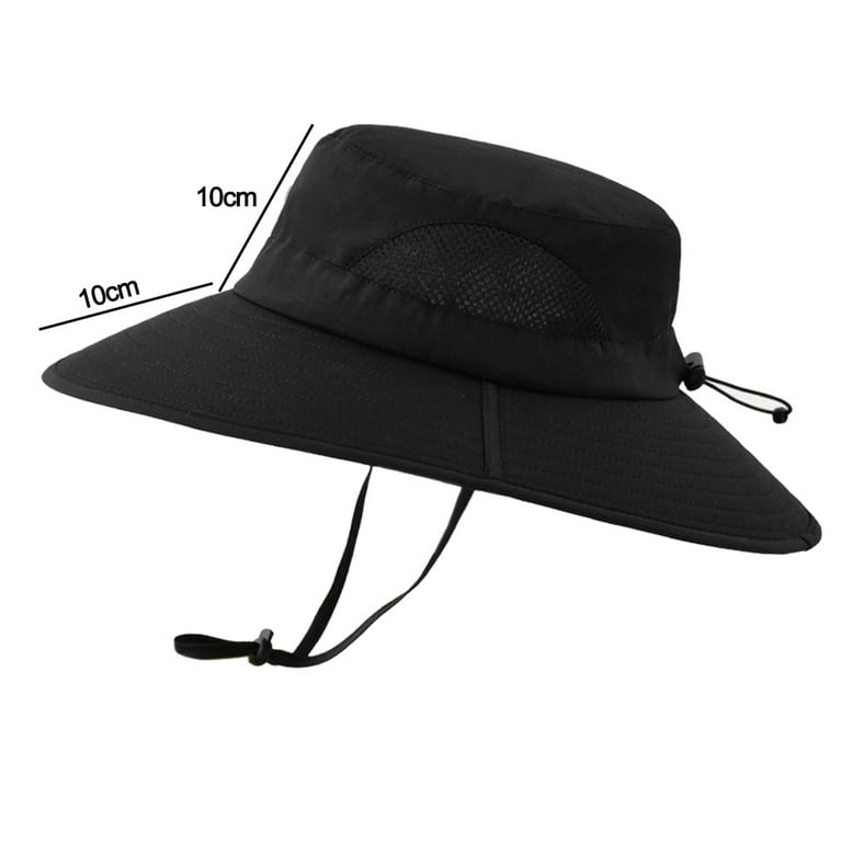 Men Bucket Hat with Shawl 10CM Large Brim Sun Hat Waterproof