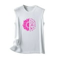 thumbnail image 5 of Azrian Fashion Casual Women Sleeveless Printed Ladies Round Neck Blouses Tops T-Shirt, 5 of 5