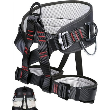 Adjustable Thickness Climbing Harness Half Body Harnesses for Fire Rescuing Caving Rock Climbing Rappelling Tree Protect Waist Safety Belts