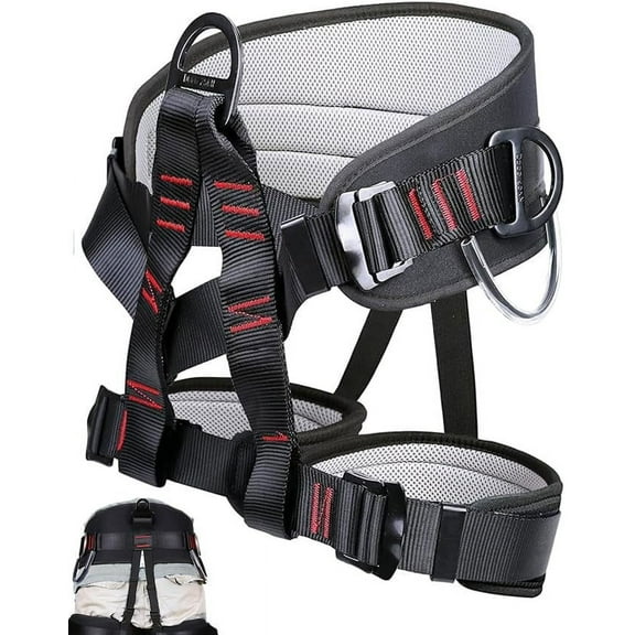 Adjustable Thickness Climbing Harness Half Body Harnesses for Fire Rescuing Caving Rock Climbing Rappelling Tree Protect Waist Safety Belts