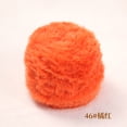 thumbnail image 1 of Xiao Hua Hilo de pestañas de piel sintética, lana de visón, cachemira, felpa larga, grueso y elegante para manualidades de muñecas, abrigos de piel DIY, 200 g, color naranja, 1 of 4