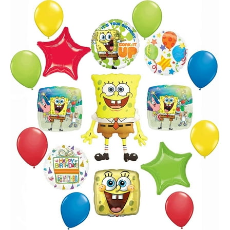 SpongeBob SquarePants Party Supplies Soak It Up Birthday Balloon Bouquet Decorations