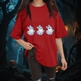 thumbnail image 2 of Godom Womens Halloween Graphic Tee Shirts Short Sleeve Tops Oversized Tshirts Trendy Casual Loose Blouse, 2 of 6