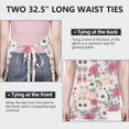 thumbnail image 6 of Pioneer Flower Floral Print Pattern Apron for Women and Men, Cotton Linen Waterproof with Pockets, Adjustable, 33x27 Inch for Kitchen, Gardening, BBQ, Salon, 6 of 6