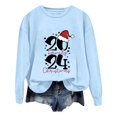 thumbnail image 1 of WEAIXIMIUNG Chandail en Molleton Surdimensionné pour Femmes Noël Manches Longues Col Rond Imprimé Lettre Léger Ample, 1 of 5