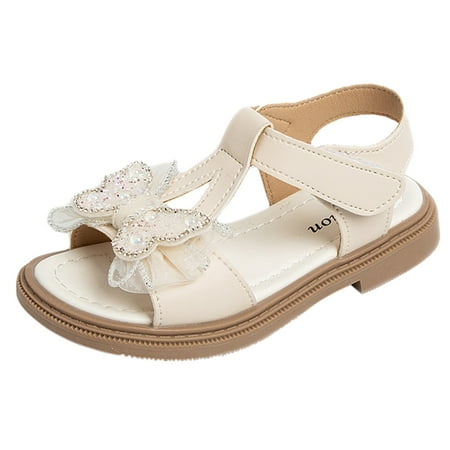 

NIUREDLTD Kids Girls Sandals Open Toe Ankle Strap Dress Shoes Wedding Party For Toddler Kids Princess Shoes Size 29
