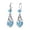 Blue, variant on Krdevn Silver Plated Teardrop Hollow CZ Dangle Earrings Hook Drop Earrings Pave Accent Dangling Jewelry for Wedding Party Women Gift