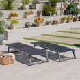 thumbnail image 5 of Noble House Myers Outdoor Black Mesh Lounge with Grey Aluminum Frame (Set of 2), 5 of 43