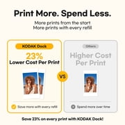 KODAK Dock Plus 4PASS Instant Photo Printer (4x6 inches) + 10 Sheets