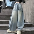 thumbnail image 6 of Otqutp Teen Girls Wide Leg Baggy Jeans Cute Elastic High Waisted Denim Pants 2025 Trendy Preppy Y2K Streetwear Denim Pants, 6 of 9