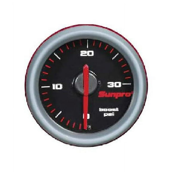 2 Inch Mechanical Boost Gauge 0 - 30 PSI Black / Aluminum Bezel CP7025
