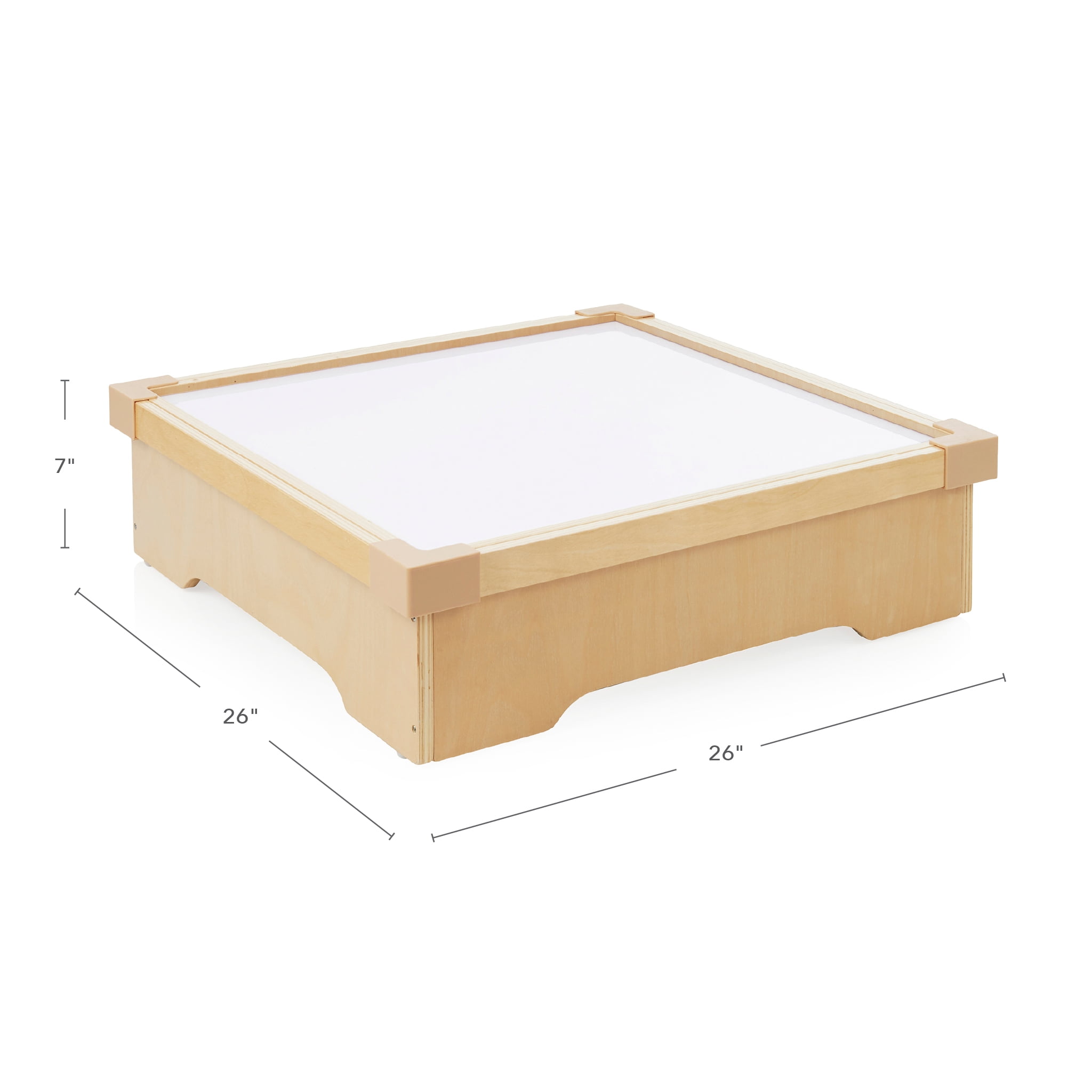 Guidecraft Kids' LED Tabletop Lightbox: Childrens Educational Activity Light Display Table, Toddler Building Block Toys Play Center