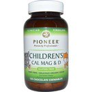 - Pioneer Cal Mag & Vitamin D Chewable for Children | Chocolate Flavor from Organic Cocoa | Sugar Free, Dairy Free & Verified Gluten Free | 120 Count