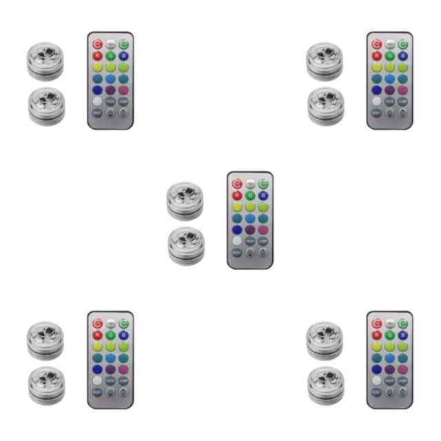 Naiovety Techo de control remoto de luz ambiental LED inalámbrico con batería Florero de lámpara colorida Decoración de fiesta de acuario 2 Type2 NO2