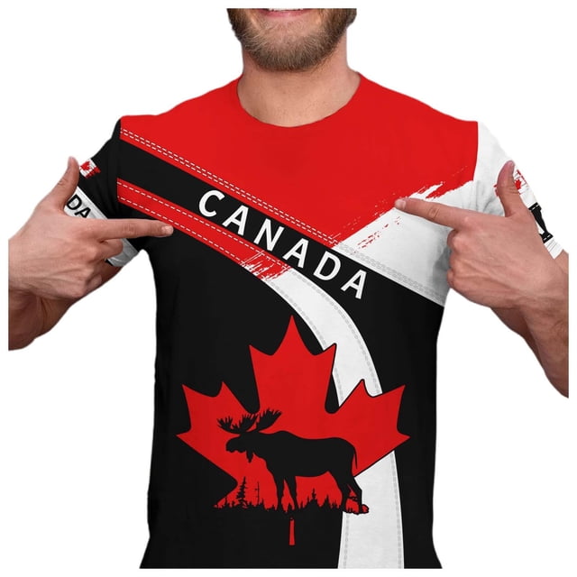 Xdzjlr T-Shirt Homme Manches Courtes Léger Imprimé Col Rond Tee Usage Quotidien Loisirs T-Shirts Hommes,6TG