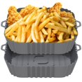 thumbnail image 1 of 2Pcs Air Friteuse Silicone Doublures Antiadhésif Air Friteuse Silicone Pot Réutilisables Friteuse à Air Chaud Plateau de Cuisson en Silicone pour Four Friteuse à Air Micro-Ondes, 1 of 9