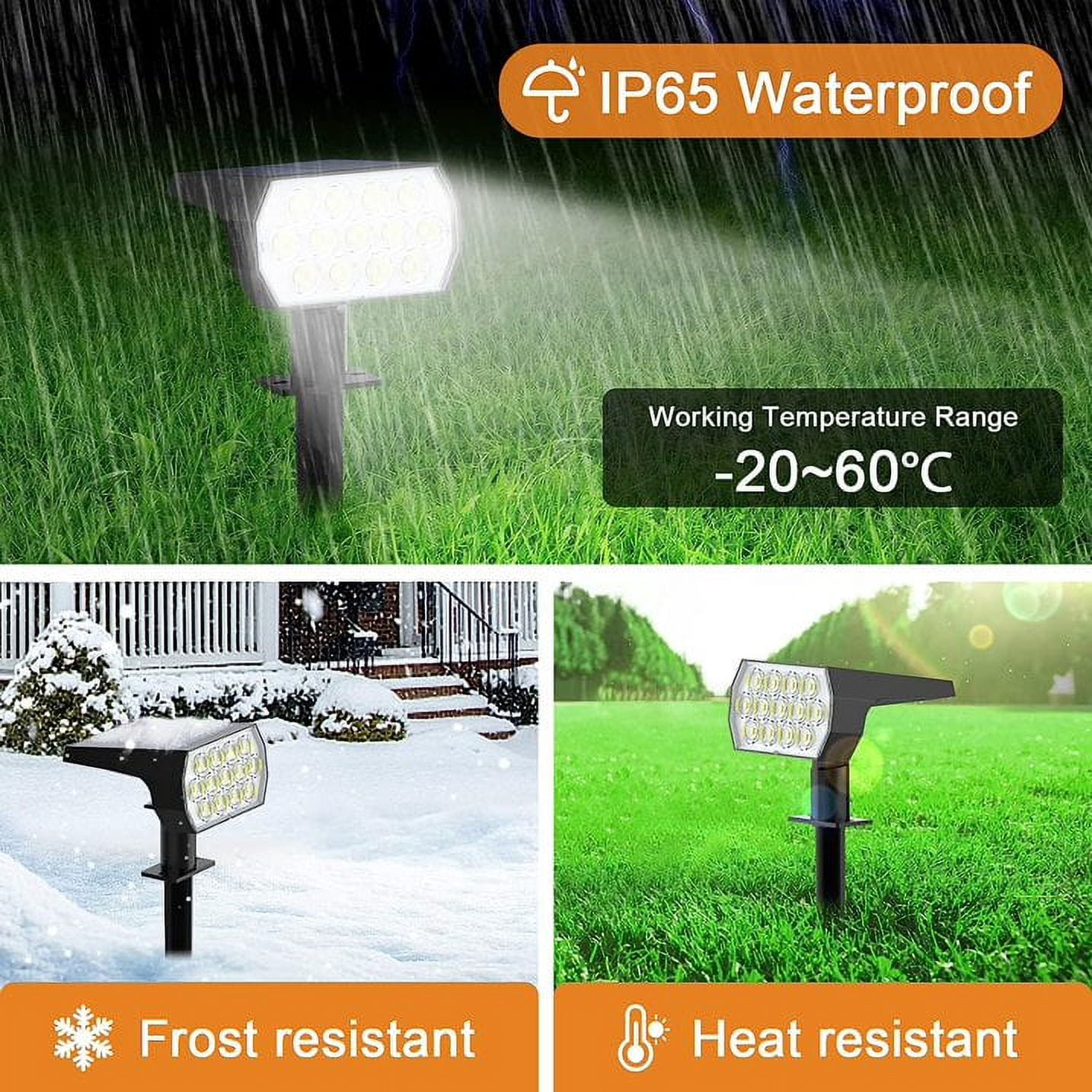 Solar Spotlight Outdoor Waterproof IP67,  3 Lighting Modes 28 LED USB & Solar Wall Lights for Garden Path Patio Yard Pool