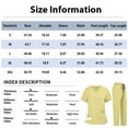 thumbnail image 3 of Women's Quick-Dry Scrub Work Uniform Set with V-Neck Short Sleeve Top & Pants, Pocketed Medical Nurse Outfit for Healthcare Professionals (Solid Color),Black L, 3 of 5