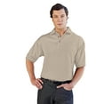 thumbnail image 1 of Tri-Mountain Gold Covington 528 Jacquard Stripe Golf Shirt, Medium, Sand, 1 of 2