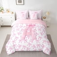thumbnail image 2 of jejeloiu Cartoon Cute 7-Piece Bedding Comforter Set,Letter A Monogrammed King Bedding Sets For Girls Kids Reversible, 2 of 8