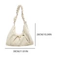 thumbnail image 2 of Bolso plisado con cordón bolso Hobo fruncido de nailon bolso de diseñador para las axilas para mujer, 2 of 9
