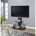 Proman Products The Panamera TV Stand Adjustable Mount Black