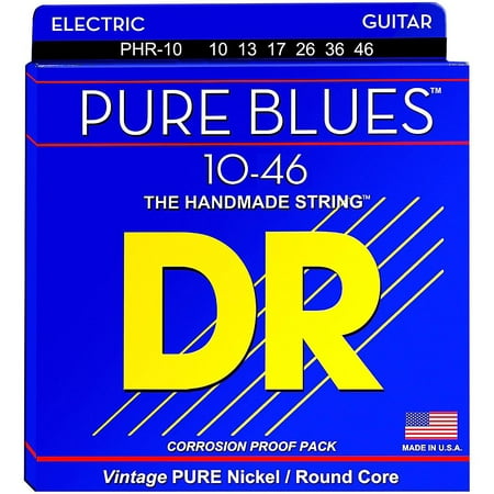 DR Strings PHR10 Pure Blues Nickel Medium Electric Guitar