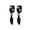Black, variant on Small Feather Drop Dangle Hoop Earrings Surgical Steel Jewelry For Men Women-Gold