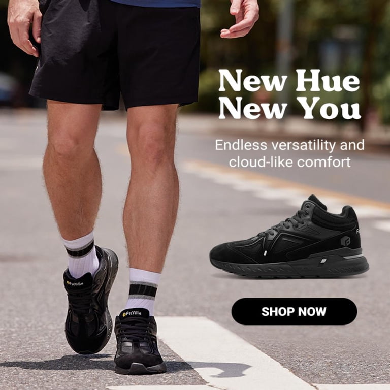 FitVille Wide Basketball Shoes for Men High-top Sneakers  display picture 1