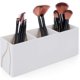 thumbnail image 1 of KAIYANG Organizador de brochas de maquillaje - Solución de almacenamiento de brochas de maquillaje acrílicas con 3 ranuras Beige, 1 of 5