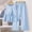 Blue, variant on Zecgelong Summer Girls' Large Sized Round Neck Sleeveless Striped Lace Cardigan Plus Size Relaxed Waist Long Pants Casual Fashion Set Girls Summer Sets Age 10-11 Years