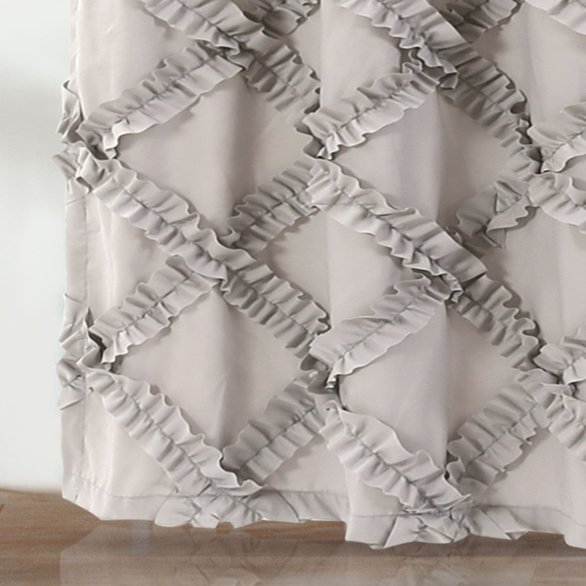 Lush Decor Ruffle Diamond 72"x72" Shower Curtain