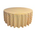 thumbnail image 1 of TCcheck120R-DrkYellowK47 Polyester Gingham Checkered Tablecloth, White & Dark yellow - 120 in. Round, 1 of 1
