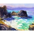 thumbnail image 2 of Randy Noble Fine Art 24x20 White Modern Wood Framed Museum Art Print Titled - Beach Cove, 2 of 4