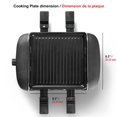 thumbnail image 3 of Starfrit 4-Person Party Grill Raclette, Non-Stick Grill Plate, Ribbed Surface, Adjustable Temperature, 600 Watts, Easy to Clean, Black, 3 of 7