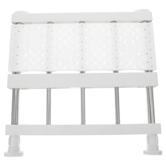 HONMEET Adjustable White Metal Storage Rack Shelf for Closet Organizer, Space-Saving Design, 1 Set Frame