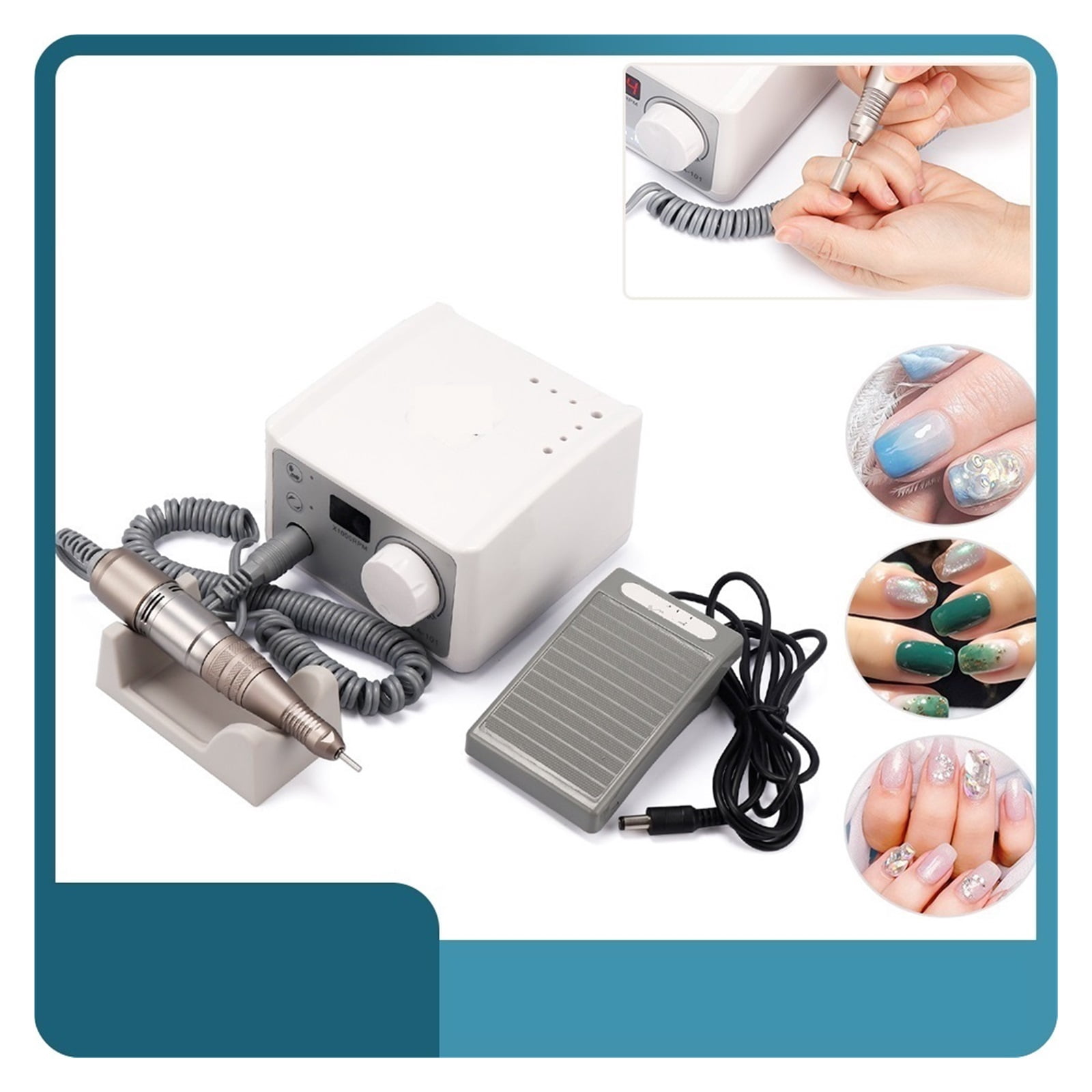 Nail Drill Machine, 35000RPM Electric Manicure Drill Set For Manicure, Apparatus Nail Pedicure Tools ,Lightweight and Portable