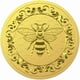 thumbnail image 1 of 100 pegatinas de abeja doradas para sobres, redondas, doradas, autoadhesivas, con relieve., 1 of 8