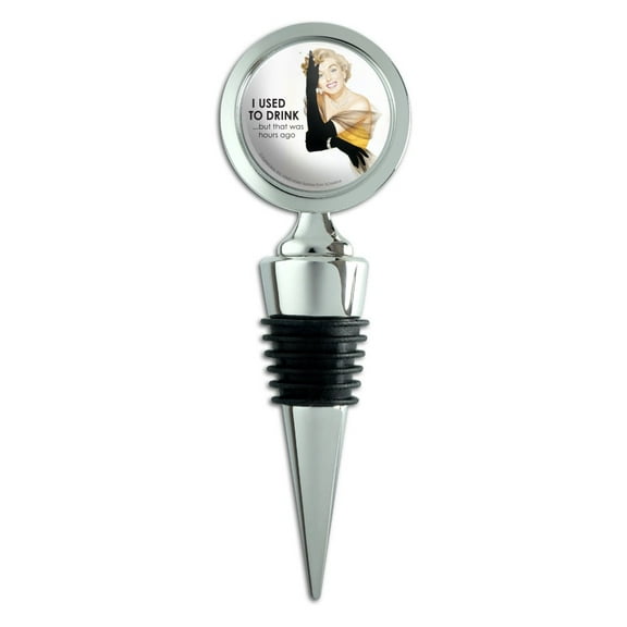 I Used to Drink but that Was Hours Ago Funny Humor Wine Bottle Stopper
