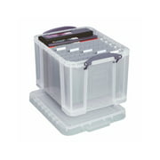 Really Useful Boxes(R) Plastic Storage Box, 32 Liters, 12in.H x 14in.W x 19in.D, Clear, 32C