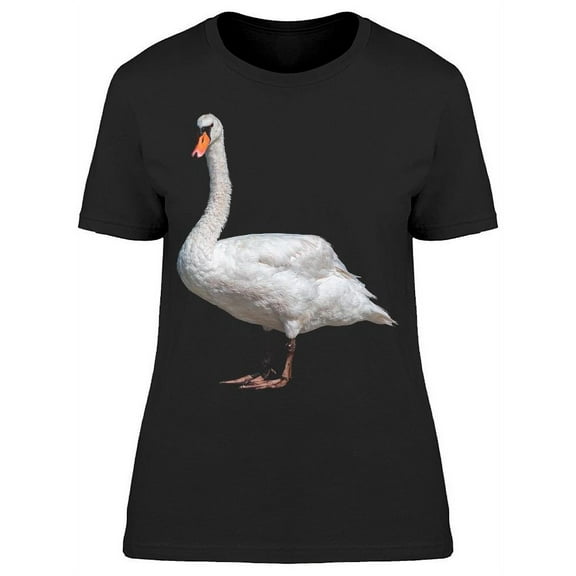 A White Swan Stands Sideways T-Shirt Women -Image by Shutterstock, Female Medium