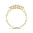 thumbnail image 2 of ANGARA Natural Three Stone Composite Diamond Ring in 14K Yellow Gold for Women (Size-2.25mm| Color-H| Clarity-SI2) | April Birthstone, Anniversary, Jewelry Gift for Women | Natural Diamond Ring, 2 of 9